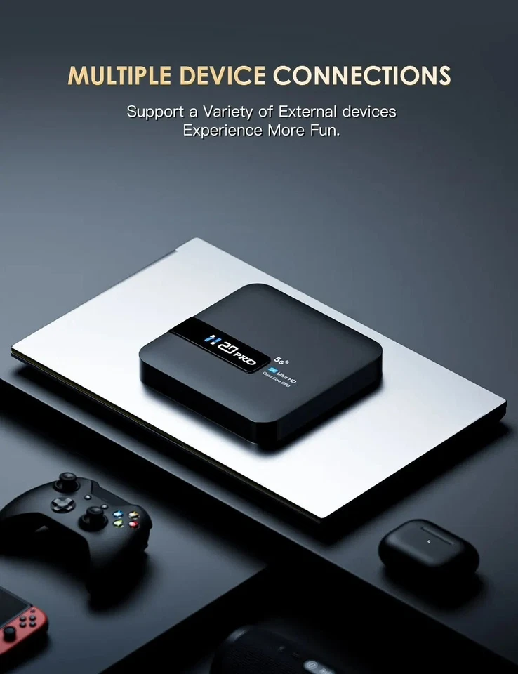 Smart TV Box WiFi6 Android 10 6K 4K Media Player H20PRO Set Top Box UK STOCK - Image 4 of 4
