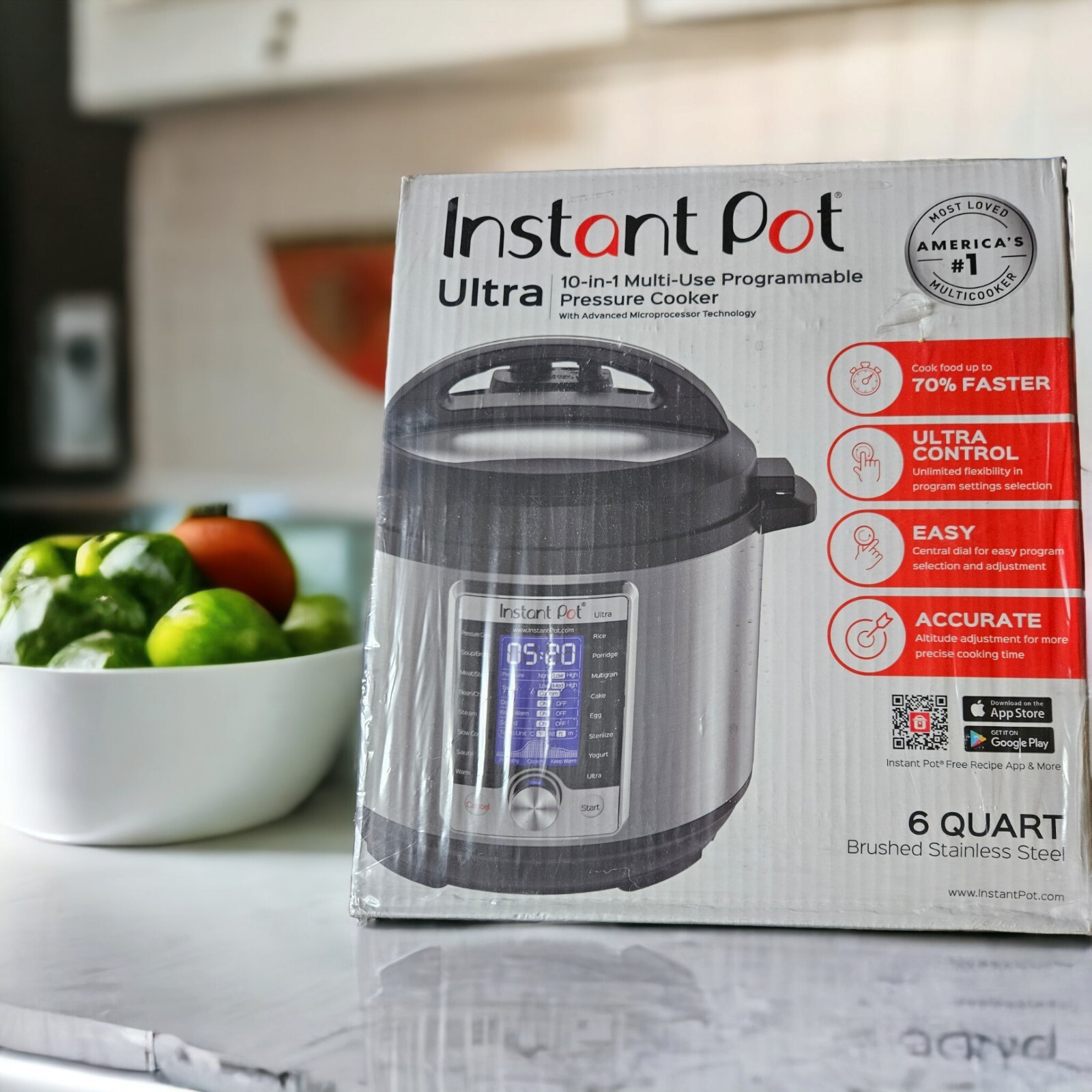 INSTANT POT ULTRA 6 Quart 10 in 1 Pressure Cooker Advanced Tech New Sealed Box