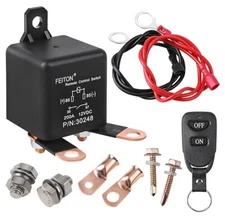 200A Remote Battery Disconnect DC12V Cut off Switch Heavy Duty Anti Theft 