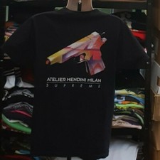 SS16 Supreme Mendini Gun Schwarzes T-Shirt Größe M Medium Selten