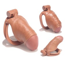 Resin Male Chastity Cage Device 3D Printing Realistic Men Lock Belt 4 Ring