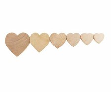 50- Various Sizes Wooden Heart Unfinished DIY Wooden Hearts Bulk Wooden Hearts