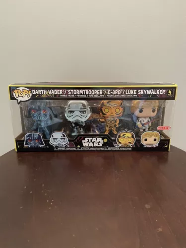 Funko Pop! 4 Pack: Star Wars - Darth Vader Stormtrooper C-3PO Luke Skywalker New