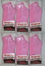 6 PAIRS Snap-On PINK Ankle Socks MEDIUM 6-10 *FREE SHIPPING* MADE IN USA! *NEW*