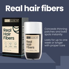 Natural Real Hair Fibers by HAIR ILLUSION   Hair Thickening Hairline Enhancement