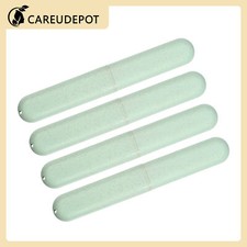 4Pcs Traveling Toothbrush Box Holders Case PP Green 8.07''x1.22''x0.83''