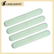 4Pcs Traveling Toothbrush Box Holders Case PP Green 8.07''x1.22''x0.83''