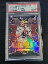 Joe Burrow 2020 Chronicles Draft Picks Select Red Prizm #3 Rookie PSA 10 SP RARE