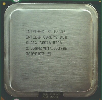 Intel E6550 2.33 dual core 4mb 1333 mhz cpu - SLA9X