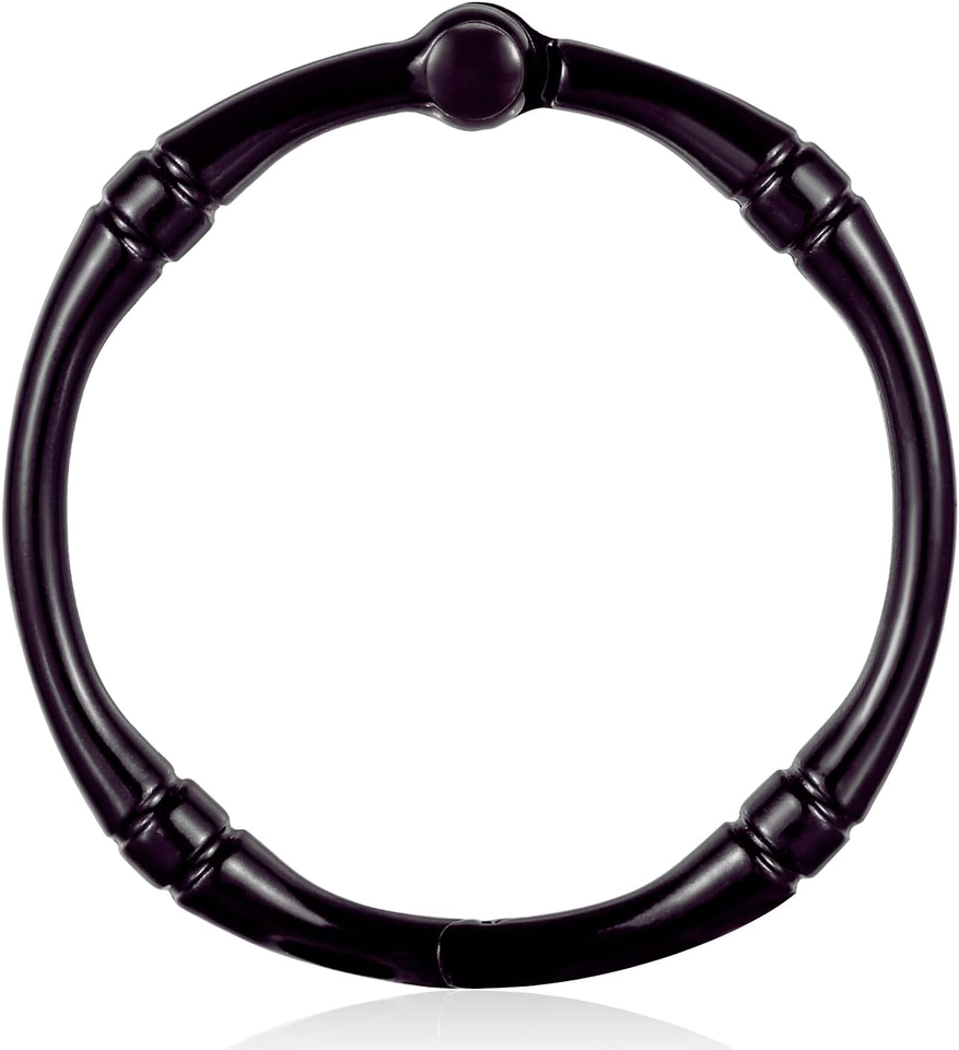 Bronze Shower Curtain Rings, Rustproof Shower Curtain Hooks for