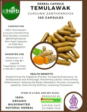 CAPSULE Curcuma Zanthorrhiza Temulawak Natural Premium Organic Herbal