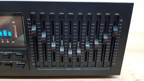 Sansui SE-8 Black Vintage 2x10-Band Stereo Graphic Equalizer *Rare* - Afbeelding 4 van 20