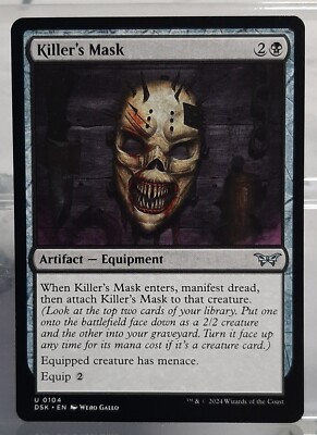 Magic - 2x Killer`s Mask - Uc/Artefakt - Duskmourn: Haus des Schreckens - EN/NM