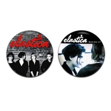 2x Elastica Indie Rock Band Brit-Pop 90's 25mm / 1 Inch D Pin Button Badges