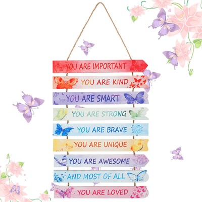 Inspirational Phrase Wall Art Butterfly Inspirational Quote Wall Art🍮 ...