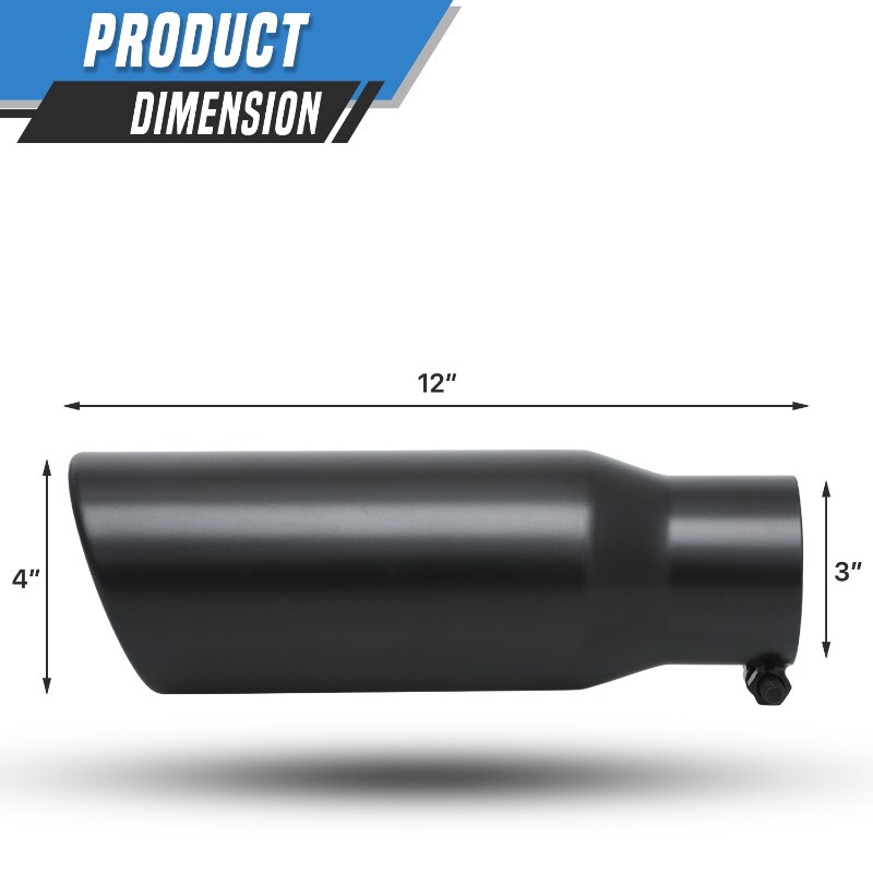 Stainless Steel Exhaust Tip Double Wall Oval Slant Bolt On - 2.5" In - Foto 10