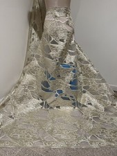 GOLD Metallic Brocade Organza Fabric 58 Width Sold By The Yard
