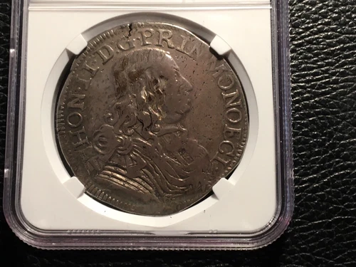 1654 Monaco Escudo Dav-4306 vf details cleaned NGC super rare