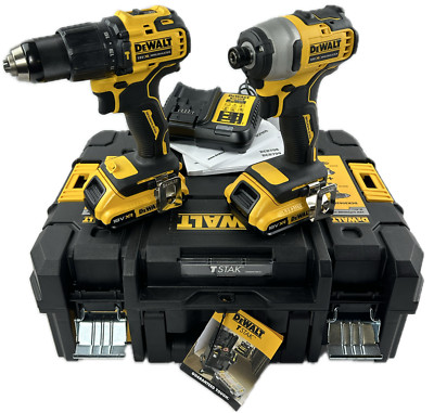 DEWALT 18V 2x2Ah Akku Schlag Bohr Schrauber Kombopack DCD 709N + DCF 809 TSTAKII