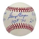 Gary Player Signed OML Baseball with (5) Career Stat Inscriptions (JSA)