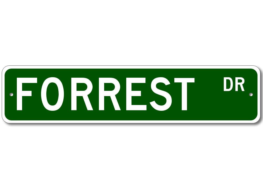 Forrest Drive Street Sign Personalized Custom Last Name Metal Sign ...