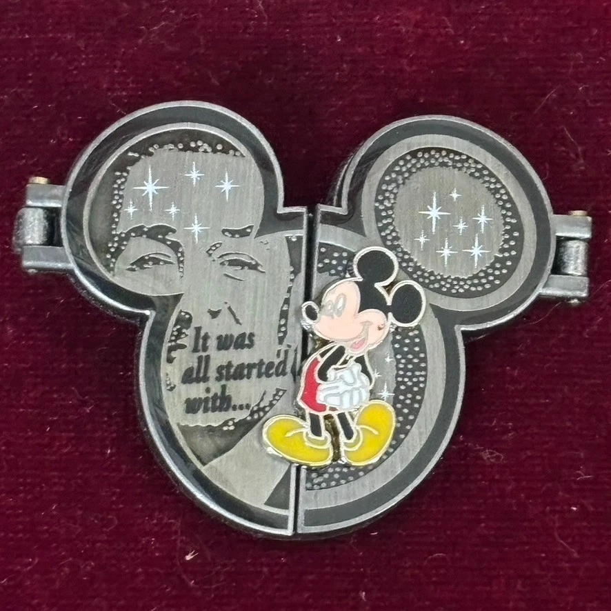 Vintage Walt Disney Deluxe Hinged Pin Mickey "It All Started With A Mouse" 2006