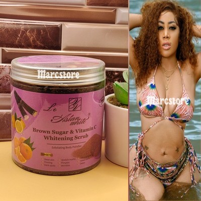 Le Asian White super Brown Sugar Vit C Exfoliating Whitening face  body scrub 