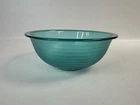 Pyrex Peacock Turquoise Teal Basketweave Glass 10” Mixing Bowl 325 2.5 qt USA