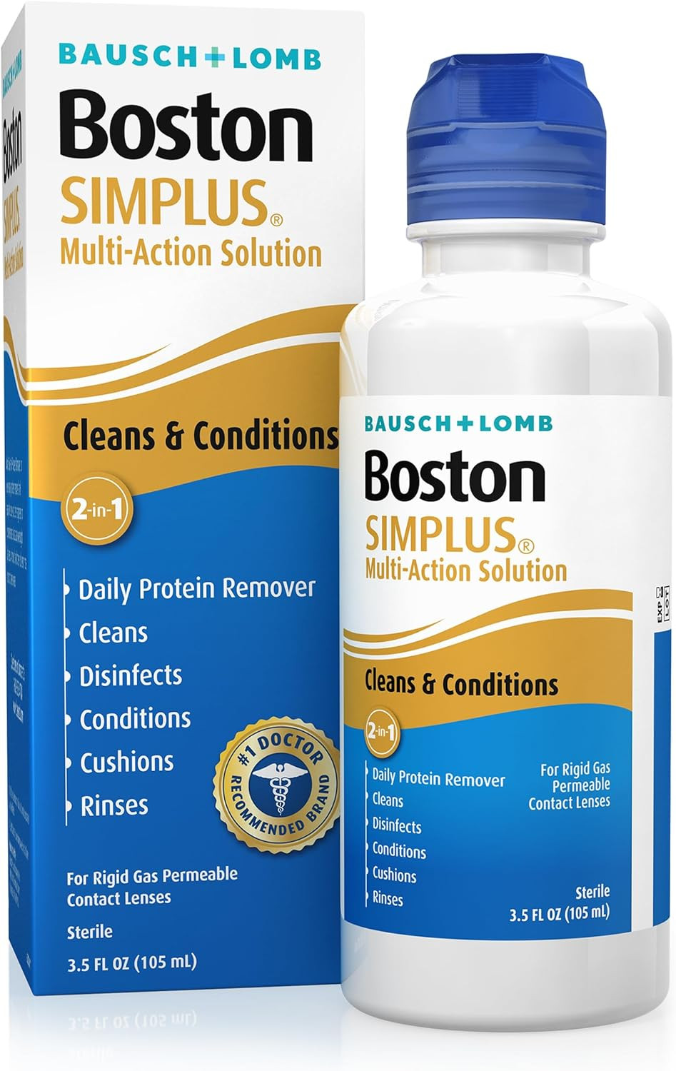 SIMPLUS Multi-Action Solution, Cleans & Conditions Rigid Gas Permeable (RGP) Len