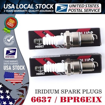 Modigt 4Pcs 6637 / BPR6EIX Iridium IX OEM Spark Plugs For Dodge Fargo GMC Hudson