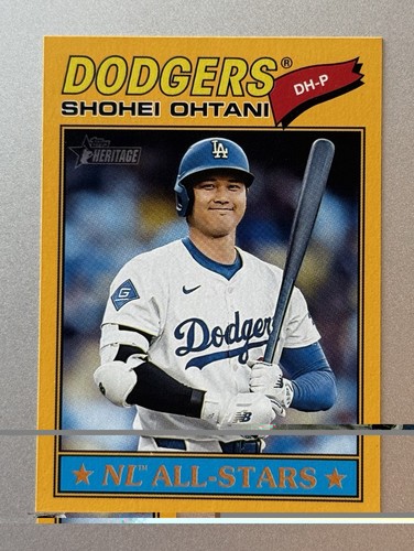 2026 Topps Heritage Baseball SHOHEI OHTANI #290 Dark Yellow Border Parallel