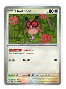 Hoothoot (Master Ball Pattern) 077/131 Prismatic Evolutions