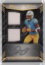 2023 Panini Black Rookie Signature Materials Gold /10 Quentin Johnston Auto 4k8