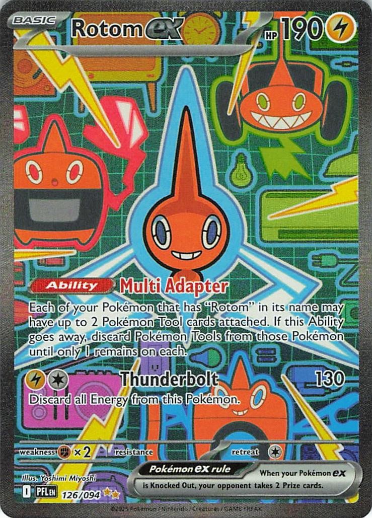 Rotom ex 126/094 Special Illustration Rare Phantasmal Flames Pokemon Holo NM