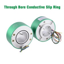 All Metal Compact Size Bore 20 mm Electric Slip Ring Durable Sturdy 6/8 Wire 10A