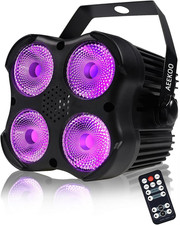 DJ Par Lights, RGBW LED Par Light with Sound Activated and Remote, DMX Stage Upl