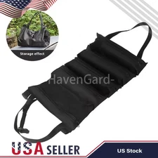 Multi-Purpose Tool Roll Up Bag 5 Pocket Wrench Pouch Canvas Hanging Organizer