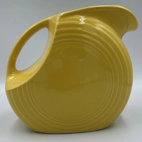 Fiesta Sunflower Yellow Large Disc Pitcher 67 Oz Homer Laughlin Fiestaware USA