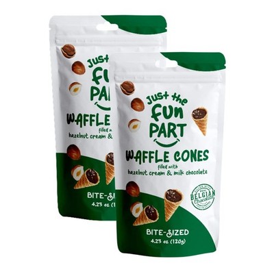 | Bite-Size Crispy Mini Waffle Cones | Filled With Premium Belgian Chocolate ...