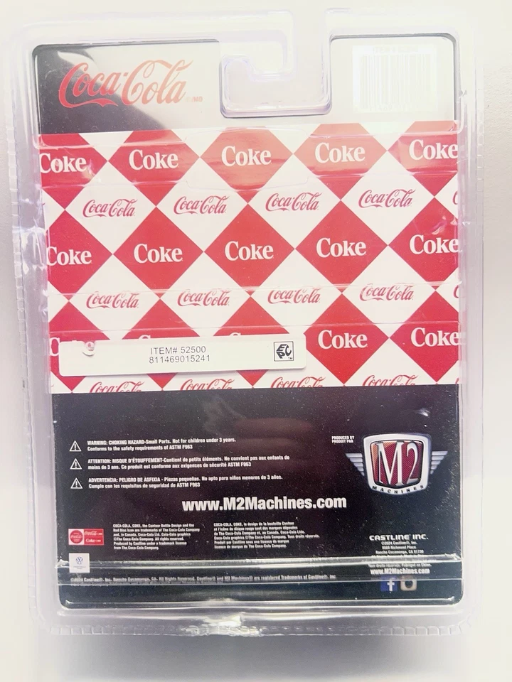 M2 Machines Red Chase Coca Cola 1960 VW Delivery Van USA Model 1:64 Diecast - Image 3 of 3