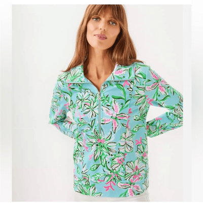 Lilly Pulitzer UPF 50+ Luxletic Justine Half Zip Pullover floral 3