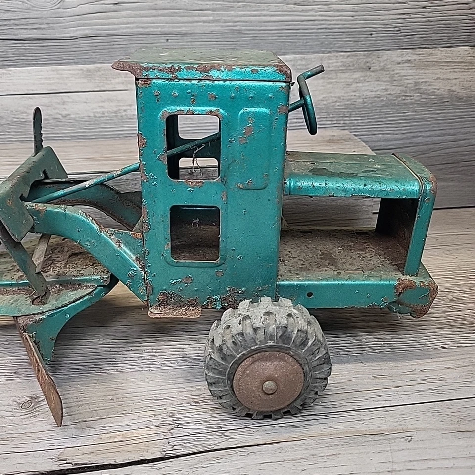 De colección GREEN POWER GRADER Marx tractor equipo juguete acero estaño EE. UU. Foto 2 de 4