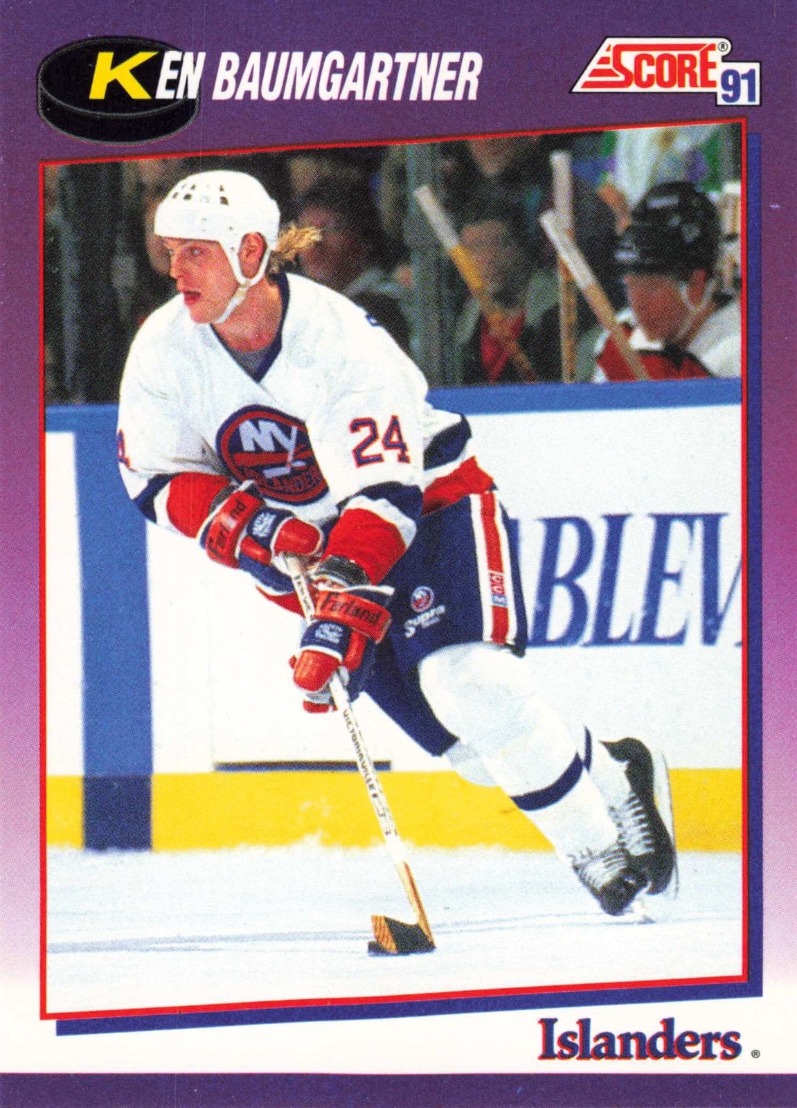 Ken Baumgartner 1991-92 Score American #148 New York Islanders