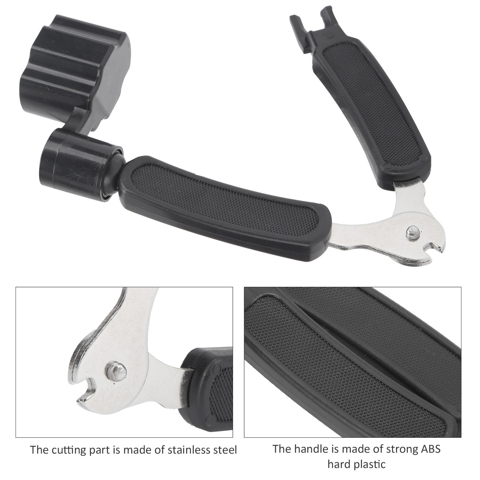 Guitar String Winder 3‑in‑1 Portable For Electric Acoustic Guitars Banjo Bass