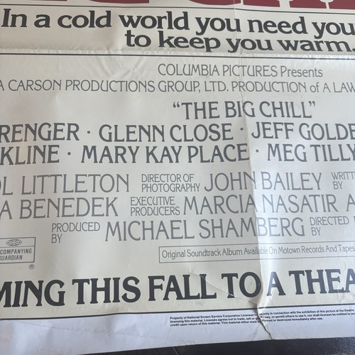 Original 1983 Mobie Poster “The Big Chill” One Sheet 27x41 NSS 830145 - Picture 15 of 19