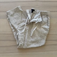 14th&Union - Elastic Waist Linen Blend Slim Fit Pants - size M