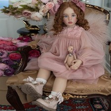 40in Painted Reborn Doll Kit Toddler Girl Rooted Hair Cloth Body Unfinished Doll