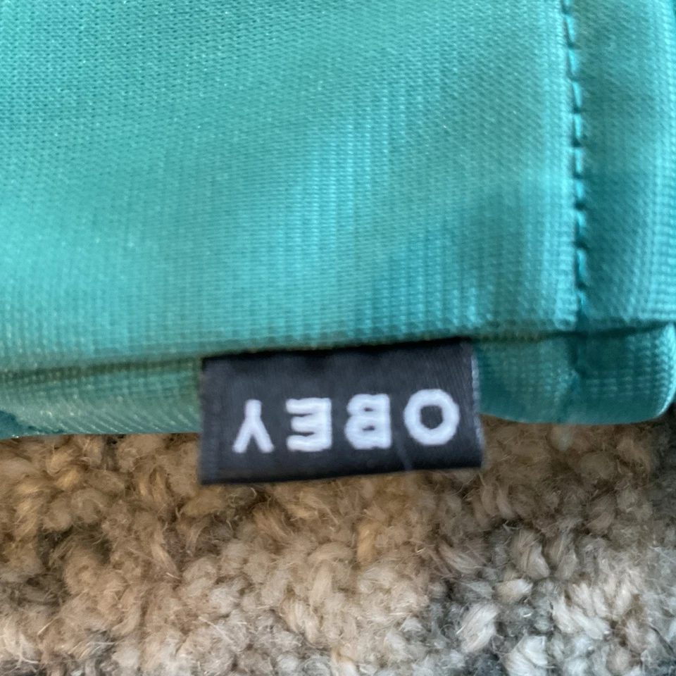 Moletom masculino Obey Worldwide gola simulada zíper completo logotipo jogger médio - Imagem 4 de 4