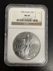 1996 American Silver Eagle $1 NGC MS69 KEY DATE Low Mintage ASE .999 Silver 1oz