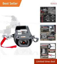 Portable Drill Winch 1000 LB Capacity Alloy Steel Wire Rope Hand Winch for Dr...